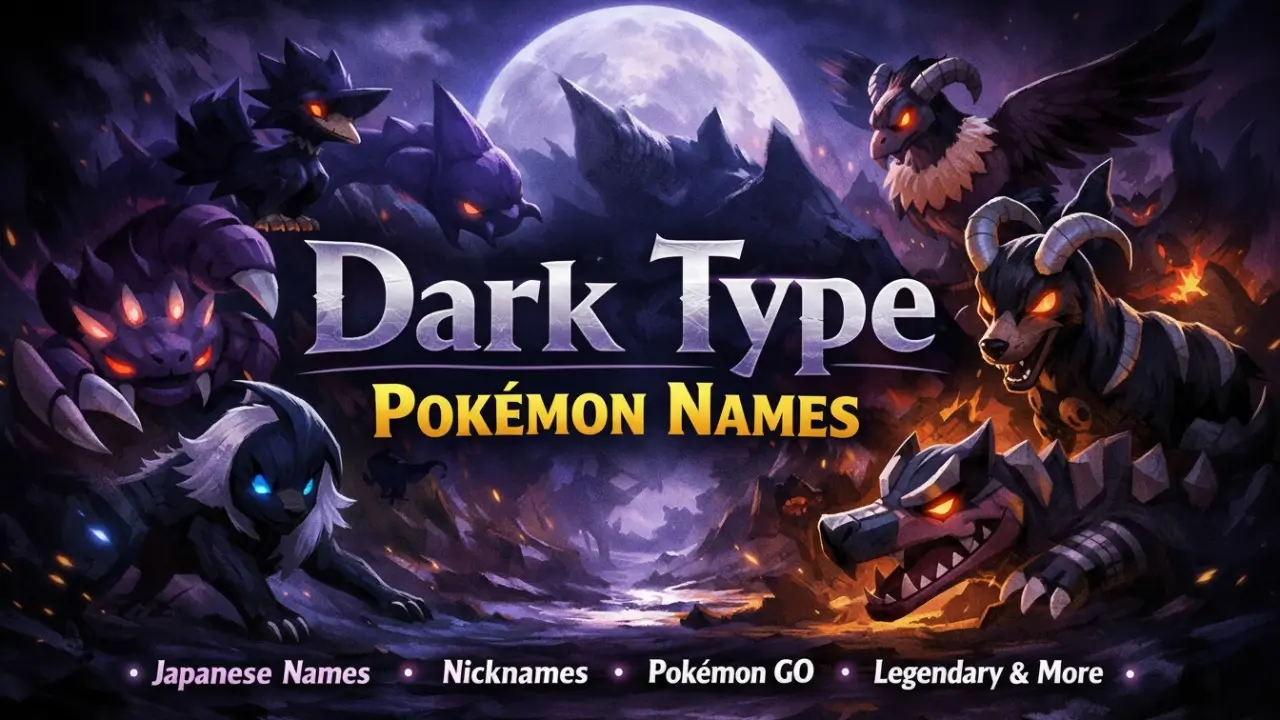 Dark Type Pokémon GO Name List